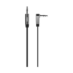 Belkin AV10128qe04-BLK 3.5mm Male to Male 1.2 Meter Black Audio Cable # AV10128qe04-BLK