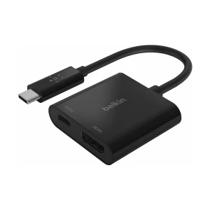 Belkin AVC002btBK Type-C Male to HDMI & Type-C(PD) Female Black Multiport Converter #AVC002btBK