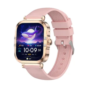 Blisbond Pearl Gold AMOLED Bluetooth Calling Smart Watch