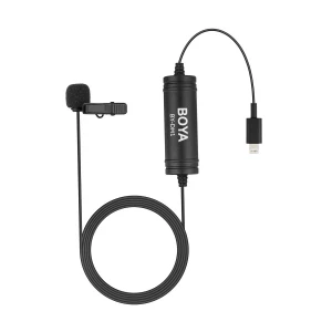 BOYA BY-DM1 Black Wired Lavalier Microphone for iOS Devices