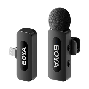 Boya BY-V1 (V2.0) Next-Gen Dual-Channel 2.4GHz Wireless Microphone for IOS (1xRX, 1xTX)