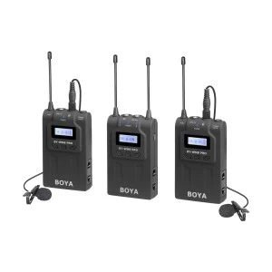 BOYA BY-WM8 Pro-K2 UHF Dual-Channel Wireless Microphone System (Two Transmitters and One Receiver)