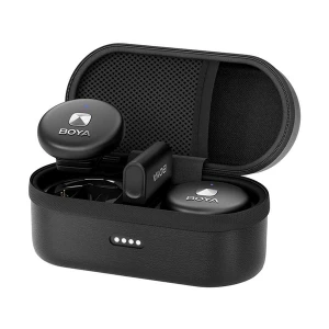 Boya Omic-D Black Dual-Channel Stylish Wireless Microphone for IOS (1xRX, 2xTX)