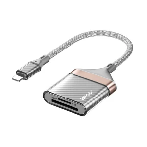 Bwoo BO-BZ63 Lightning Male to SD/TF Gray Card Reader