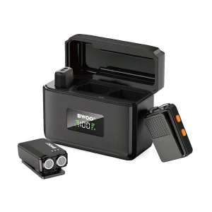 Bwoo BO-MF03 Black Wireless Lavalier Microphone with Charging Case (1xRX, 2xTX)