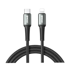 Bwoo BO-X288C-L-1M USB Type-C Male to Lightning Male, 1 Meter, Black Charging & Data Cable (27W)
