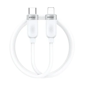 Bwoo BO-X315C-L USB Type-C Male to Lightning Male, 1 Meter, White Charging & Data Cable (27W)