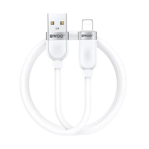 Bwoo BO-X315L USB Male to Lightning Male, 1 Meter, White Charging & Data Cable (15W, 3A)