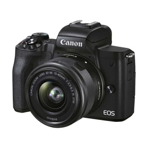 Canon Content Creator Kit EOS M50 Mark II Mirrorless Camera Body with 15-45mm IS STM Lens, DM-E100 Directional Microphone & HG-100TBR Tripod Grip (Black) (No Warranty)