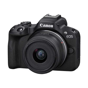 Canon Content Creator Kit EOS R50 Mirrorless Camera Body with RF-S18-45mm F4.5-6.3 IS STM Lens, Stereo Microphone DM-E100 & Tripod Grip HG-100TBR (Black) (No Warranty)