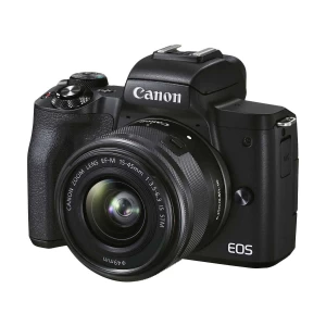 Canon EOS M50 Mark II Black Mirrorless Camera Body with 15-45mm IS STM Lens (No Warranty)