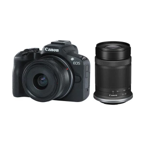 Canon EOS R50 Mirrorless Camera Body with RF-S18-45mm F4.5-6.3 IS STM & RF-S-55-210mm F5-7.1 IS STM Lens (Black) (No Warranty)