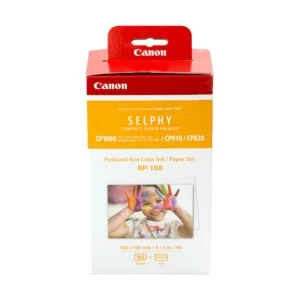 Canon RP-108 Postcard Size Color Ink/Paper Set