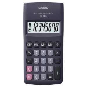 Casio HL-815L 8 Digit Portable Type Calculator #A32