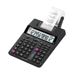 CASIO HR-100RC 12 Digit Printing Calculator (Black, Compact Type/Mini Printer) #D22