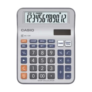 CASIO MC-12M 12 Digit Mini Desk Type Desktop Standard Calculator #CB171