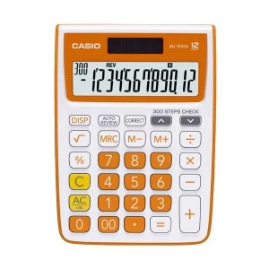 CASIO MJ-12VCB-RG 12 Digit Check & Correct Mini Desk Type Desktop Calculator #CB164