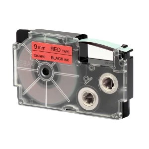 Casio XR-9RD1 Black on Red Tape Cartridge #G32