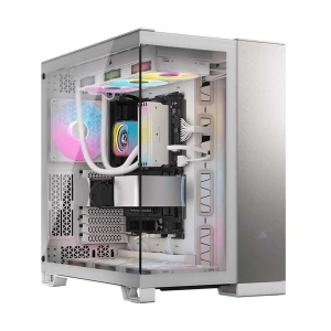 Corsair 6500X Mesh Mid Tower White/Satin Gray Aluminum (Tempered Glass Side Window) ATX Gaming Desktop Case #CC-9011285-WW