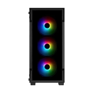 CORSAIR iCUE 220T RGB Mid-Tower Black Smart Gaming Casing #CC-9011190-WW