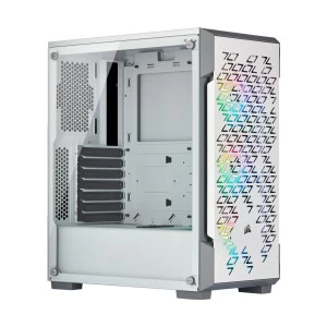 Corsair iCUE 220T RGB Airflow Mid-Tower White Gaming Case #CC-9011174-WW