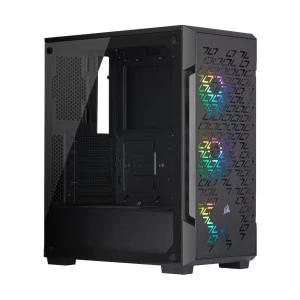 Corsair iCUE 220T RGB Airflow Mid-Tower (Tempered Glass Side Window) Black Gaming Case #CC-9011173-WW