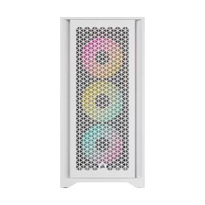 CORSAIR ICUE 4000D RGB Airflow White Mid-Tower ATX Gaming Desktop Casing #CC-9011241-WW