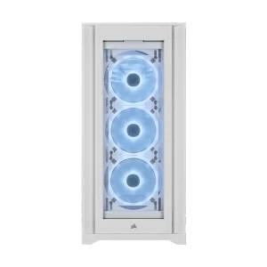 CORSAIR iCUE 5000X RGB QL Edition Mid-Tower White Gaming Case #CC-9011233-WW
