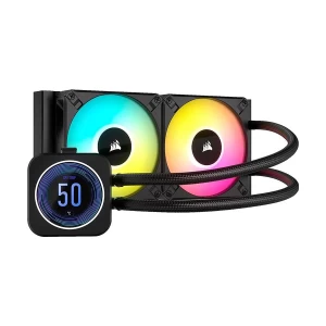 Corsair iCUE H100i RGB ELITE LCD XT Display 240mm Black Liquid CPU Cooler #CW-9060074-WW