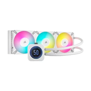 Corsair iCUE H150i RGB ELITE LCD XT Display 360mm White AIO Liquid CPU Cooler #CW-9060077-WW