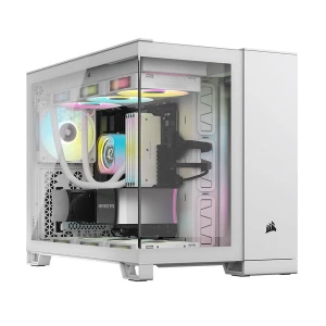Corsair iCUE LINK 2500X RGB Mid Tower Dual Chamber White (Tempered Glass Side Window) Micro ATX Gaming Desktop Case #CC-9011268-WW