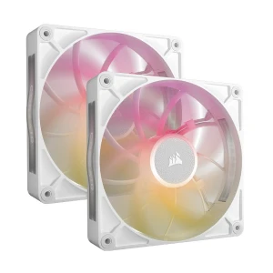Corsair iCUE LINK RX140 MAX RGB 140mm PWM Dual Pack White Casing Fan