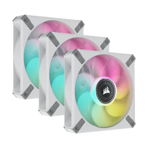 CORSAIR iCUE ML120 RGB ELITE PWM 120mm (3xFAN) White Casing Cooling Fan #CO-9050117-WW