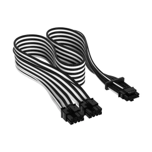 CORSAIR Premium Individually Sleeved 600W 12 + 4 Pin PCIe Gen 5 White-Black PSU Power Cable #CP-8920333