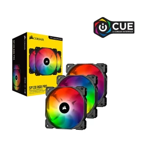 CORSAIR SP120 RGB PRO Performance 120mm Triple Case Fan with Lighting Node CORE