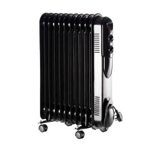 Daewoo HEA1818GE Black 2500W 11 Fin Oil Filled Radiator Room Heater
