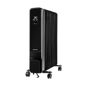 Daewoo HEA1978GE Black 2500W Oil Filled Room Heater with LED Display & Remote Control