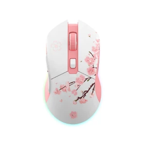 Dareu EM901X Dual Mode Wireless Sakura Pink Gaming Mouse with Dock