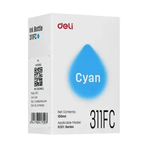 Deli 100 ml Cyan Ink Bottle for D311NW Printer #311FC