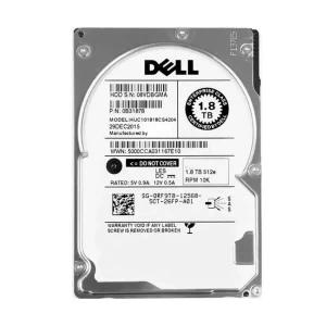 Dell 1.8TB 10K RPM SAS 12Gbps 2.5in Hot plug HDD for Dell Server (1 Year)