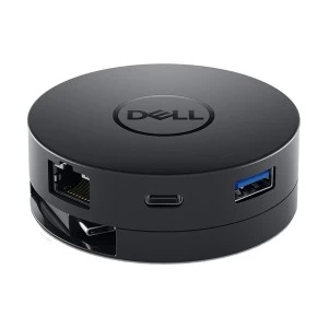 Dell DA300 USB-C to HDMI/VGA/DP/Ethernet/USB-C/USB-A - SNP Black Mobile Adapter