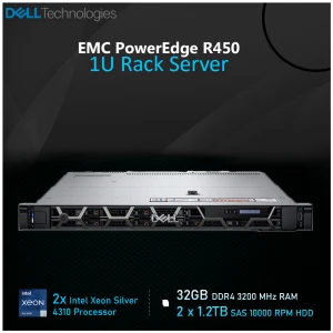 Dell EMC PowerEdge R450 2x Intel Xeon Silver 4310 1U Rack Server