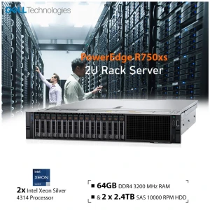 Dell PowerEdge R750xs 2x Intel Xeon Silver 4314 2U Rack Server (3 Year)