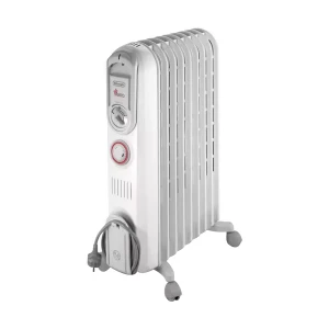 DeLonghi Vento V550920T 2000W White Oil Filled Radiator Room Heater