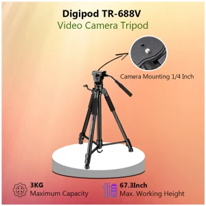 Digipod TR-688V Video Camera Tripod