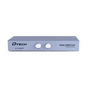 Dtech DT-7032 VGA Female to Female Gray Switcher #2 In 1 Out