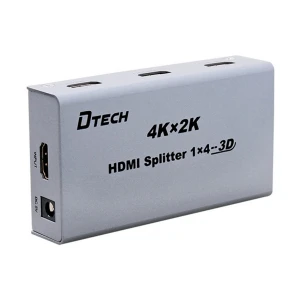 DTECH DT-7144 HDMI Female to Female Gray Splitter #DT-7144 (1 in 4 out)