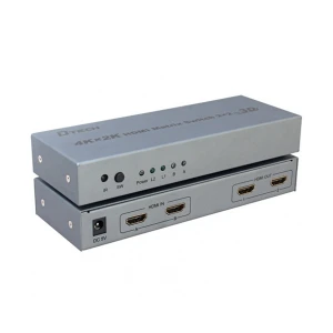 DTECH DT-7422 HDMI Female to Female Sliver Matrix Switcher with Remote #2 In 2 Out, (4K)