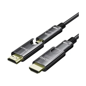 DTECH HDMI 2.1 Male to Male, 40 Meter, Black Cable #DT-HF3040 (8K, Optical Fiber, Type-D to Type-A Dual Connector)