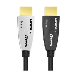 DTECH HDMI 1.4 Male to Male, 50 Meter, Black Cable # DT-HF562 Fiber Cable (4K)